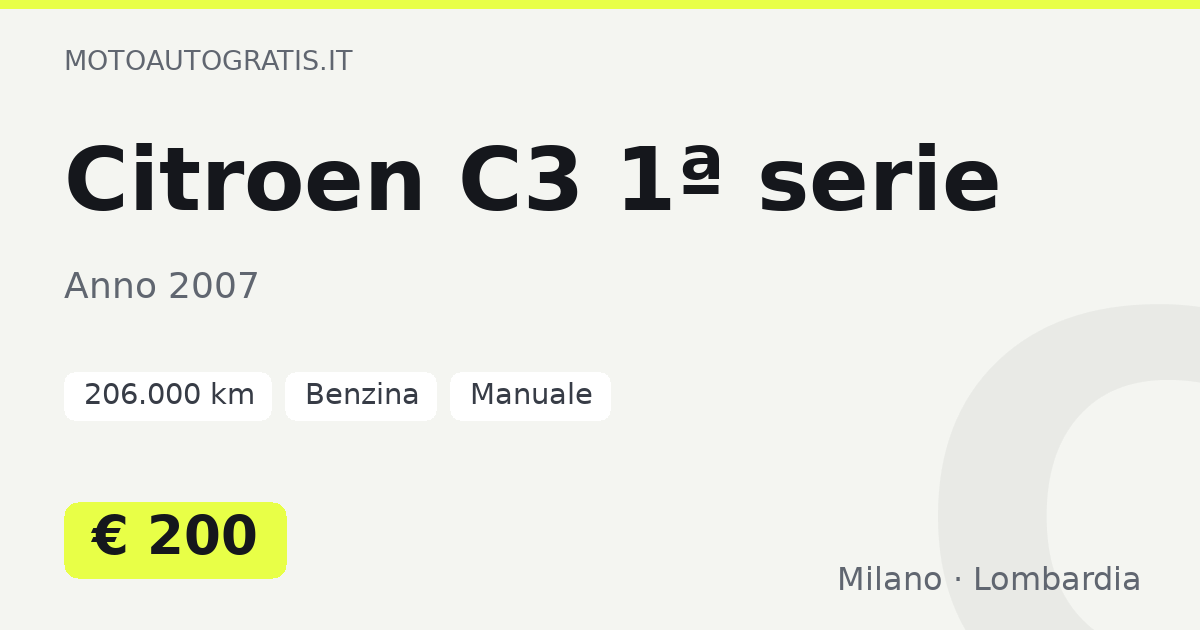 Citroen C3 1ª serie