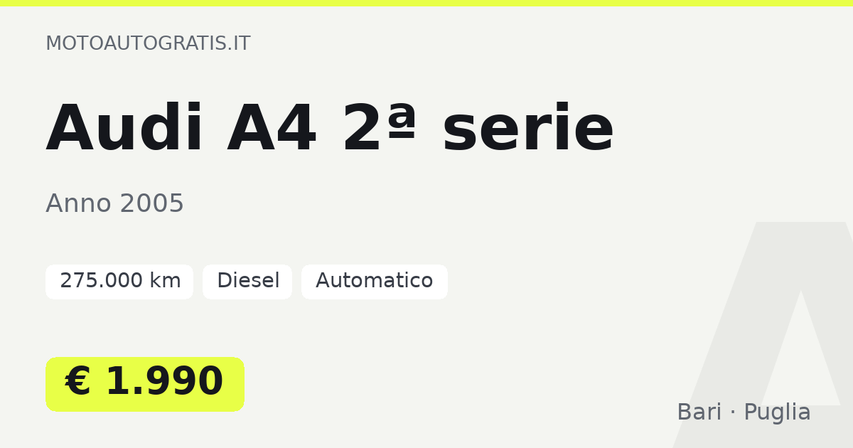 Audi A4 2ª serie