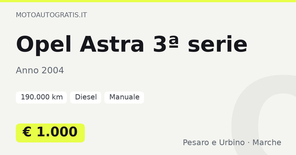Opel Astra 3ª serie