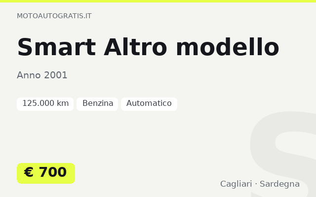 Smart Altro modello