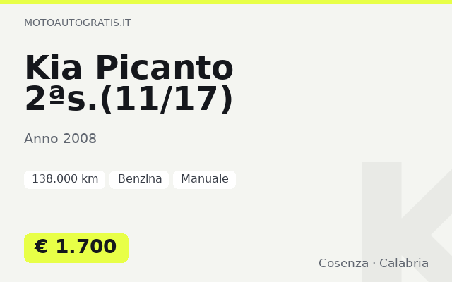 Kia Picanto 2ªs.(11/17)