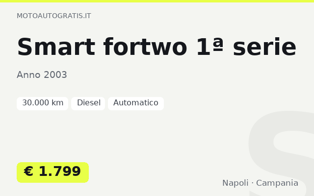 Smart fortwo 1ª serie