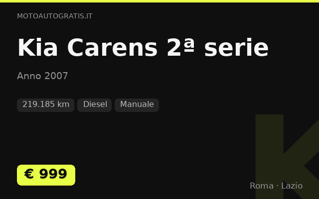 Kia Carens 2ª serie