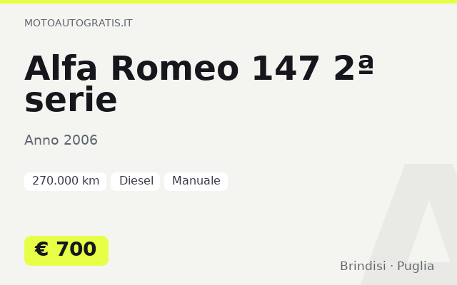 Alfa Romeo 147 2ª serie