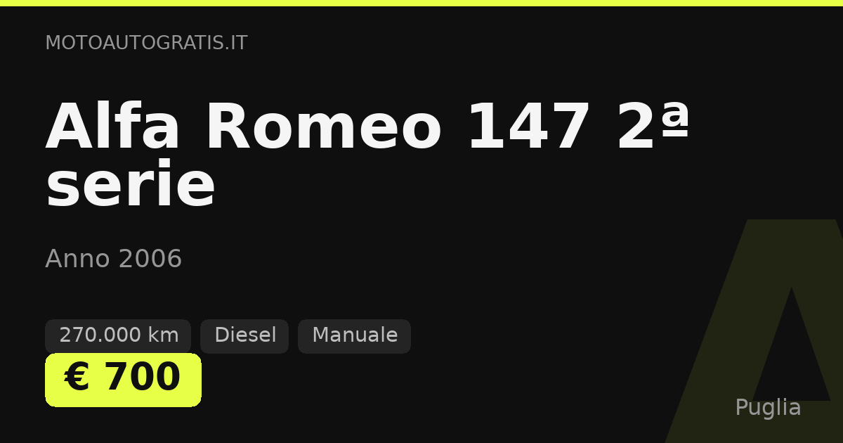 Alfa Romeo 147 2ª serie