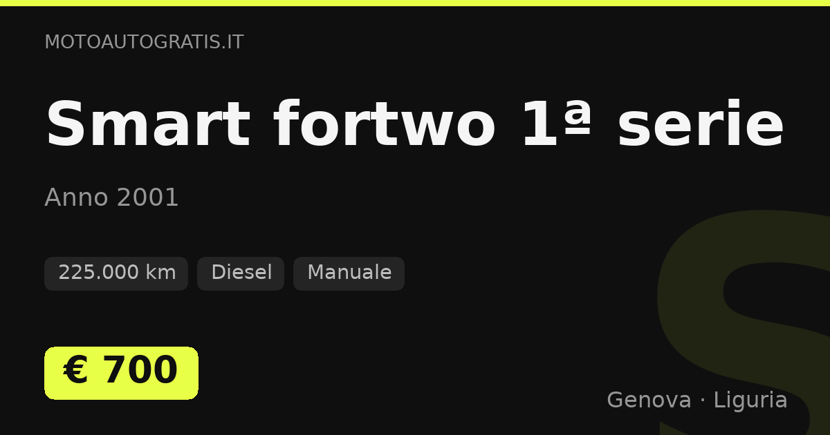 Smart fortwo 1ª serie
