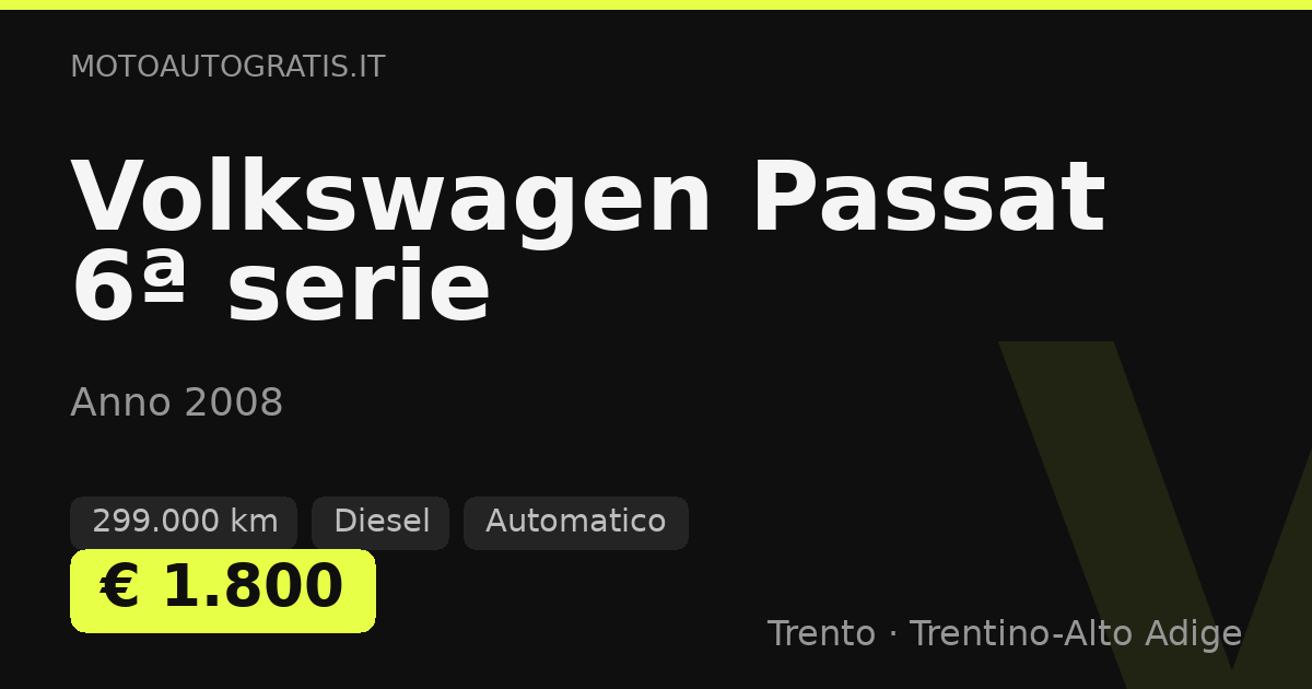 Volkswagen Passat 6ª serie