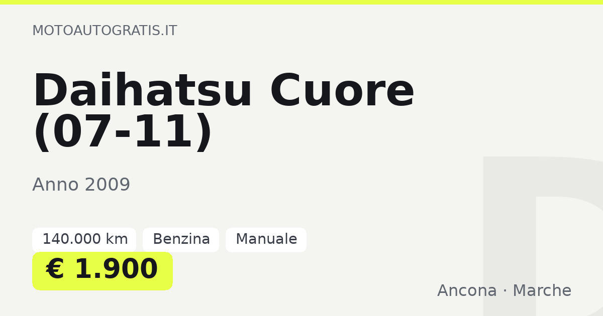 Daihatsu Cuore (07-11)