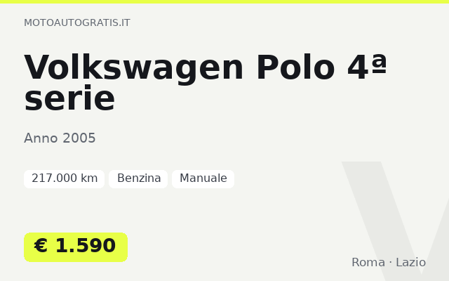 Volkswagen Polo 4ª serie