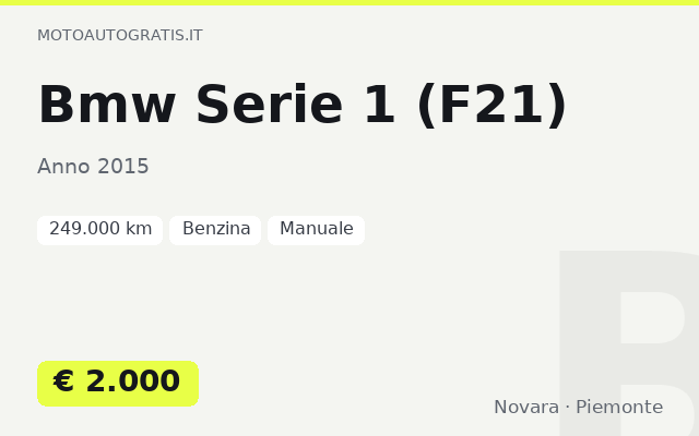 Bmw Serie 1 (F21)