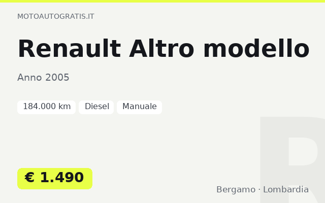 Renault Altro modello