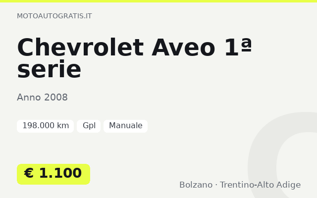 Chevrolet Aveo 1ª serie
