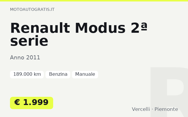 Renault Modus 2ª serie