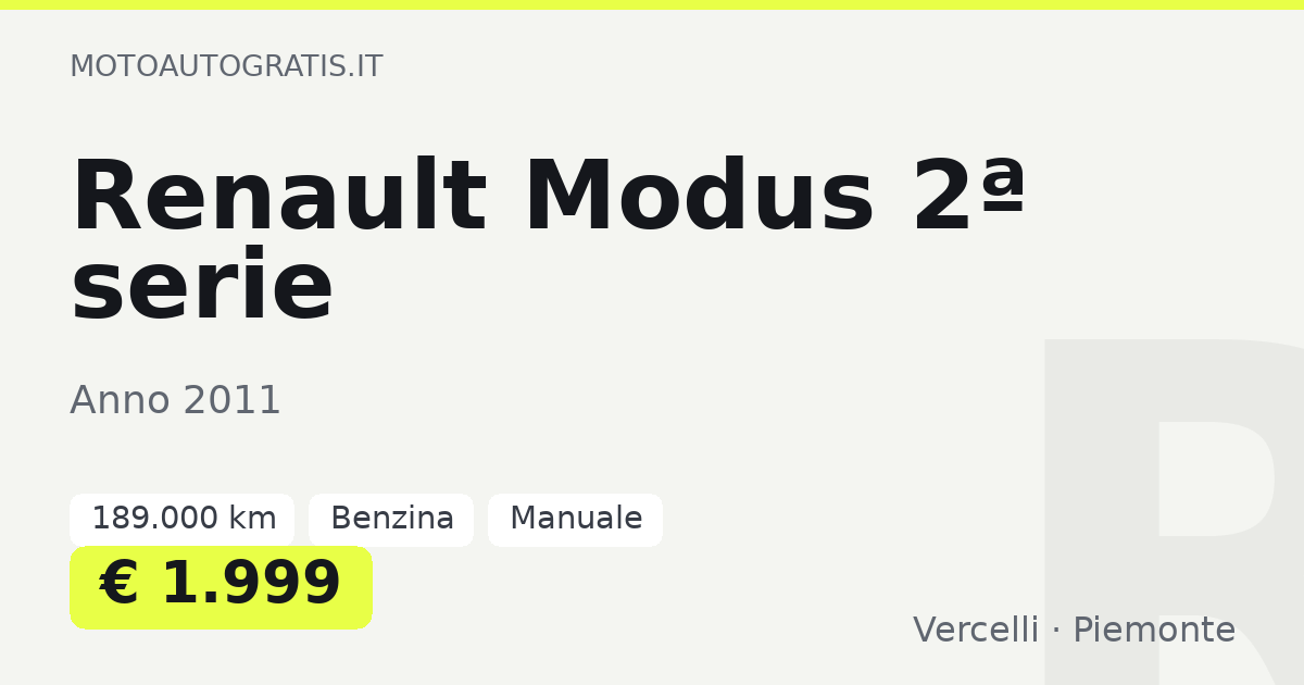 Renault Modus 2ª serie