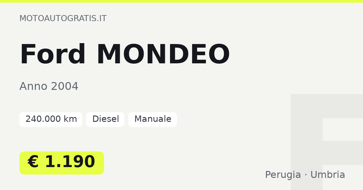 Ford MONDEO