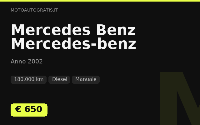Mercedes Benz Mercedes-benz