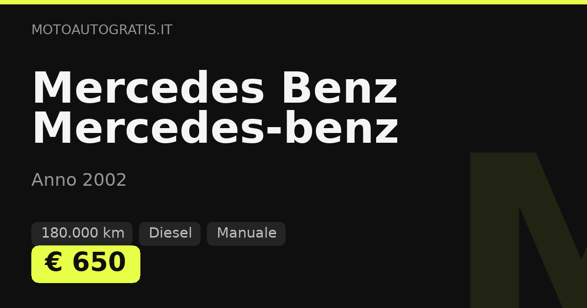 Mercedes Benz Mercedes-benz