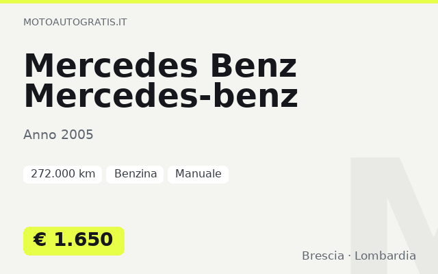 Mercedes Benz Mercedes-benz