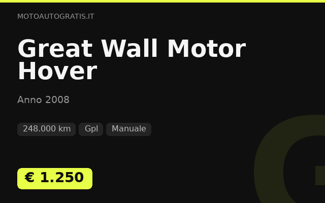 Great Wall Motor Hover