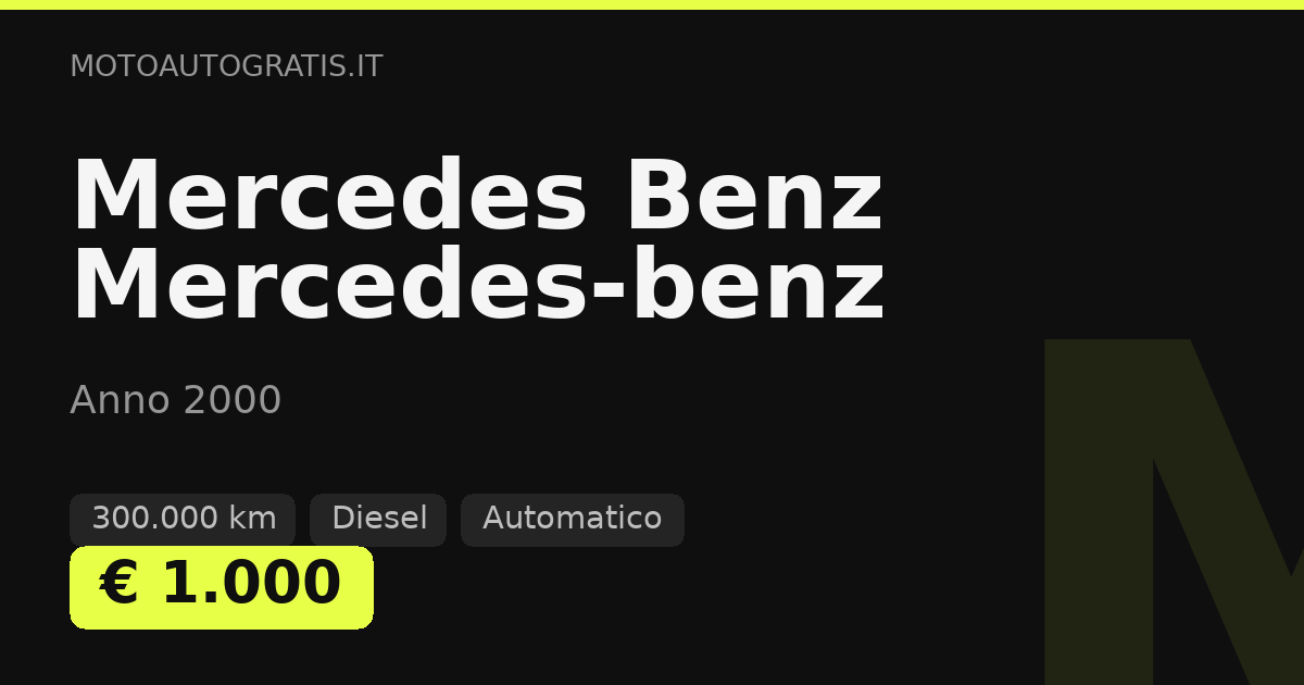 Mercedes Benz Mercedes-benz