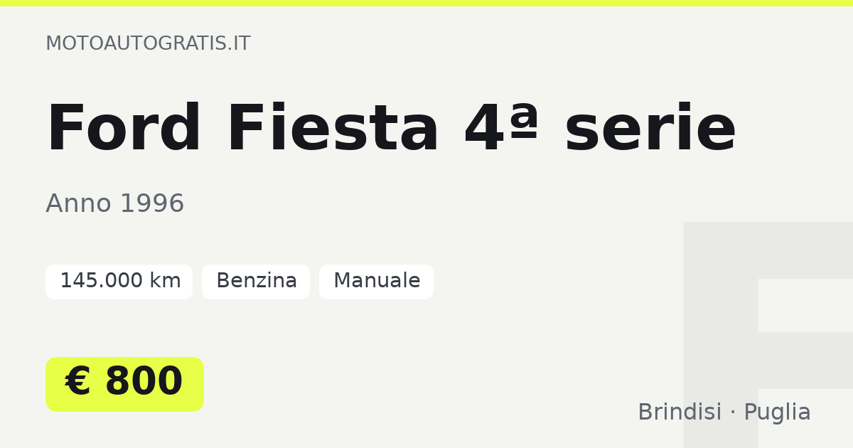 Ford Fiesta 4ª serie