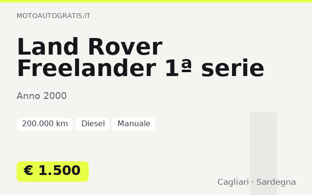 Land Rover Freelander 1ª serie