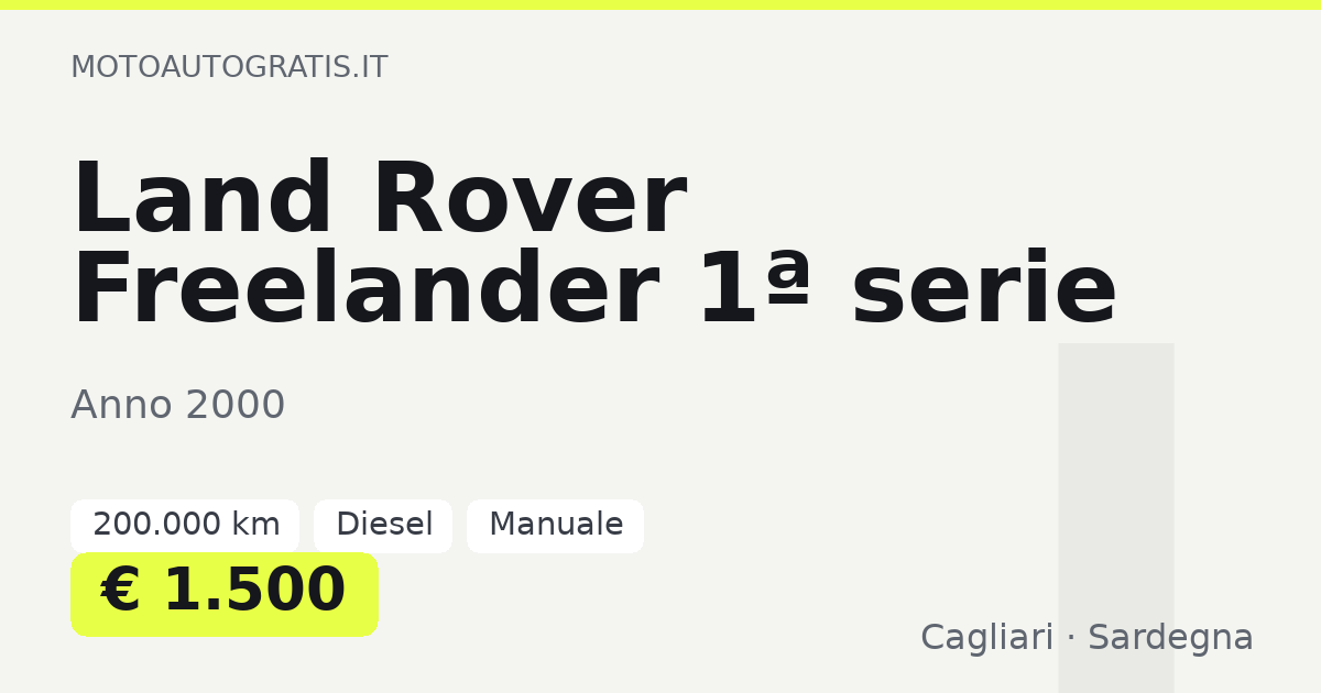 Land Rover Freelander 1ª serie