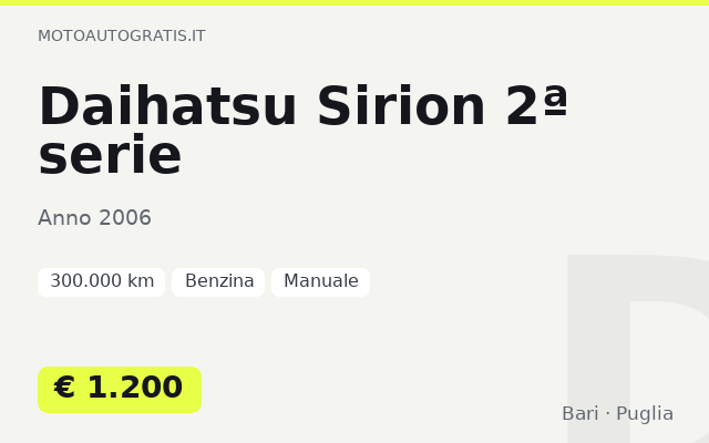 Daihatsu Sirion 2ª serie