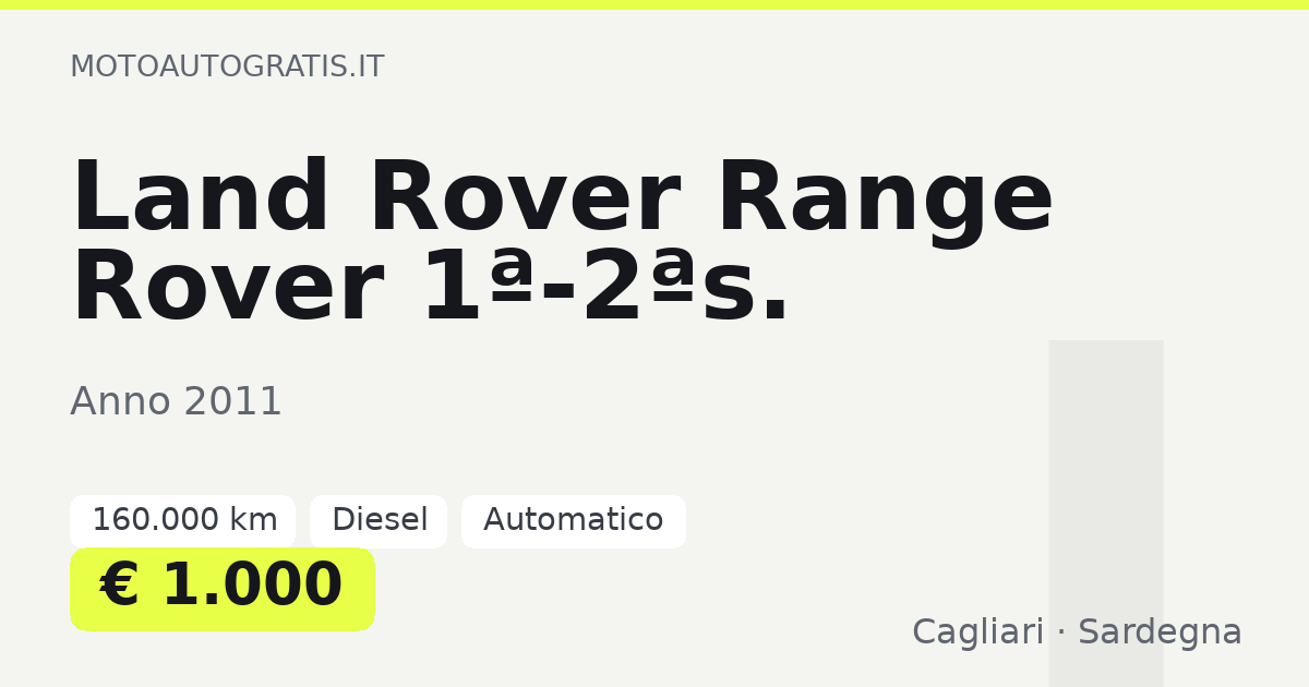 Land Rover Range Rover 1ª-2ªs.