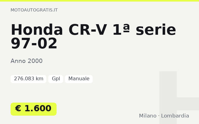 Honda CR-V 1ª serie 97-02