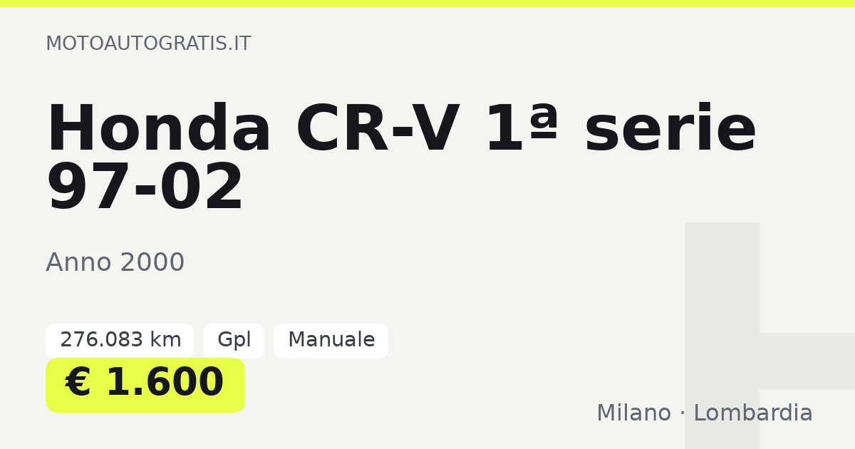 Honda CR-V 1ª serie 97-02