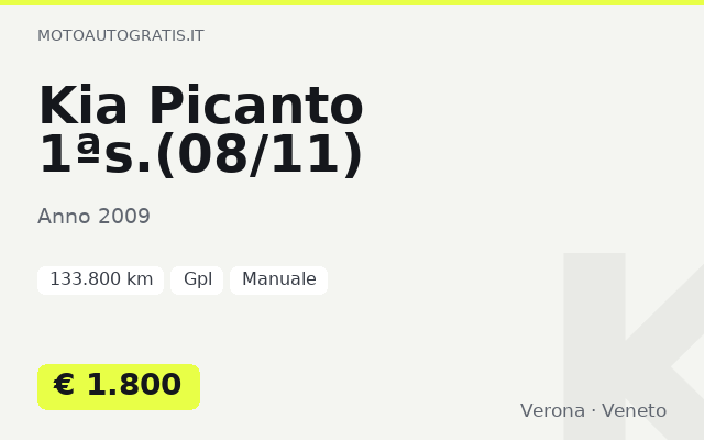Kia Picanto 1ªs.(08/11)