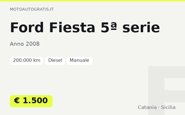 Ford Fiesta 5ª serie