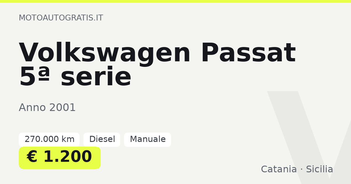 Volkswagen Passat 5ª serie
