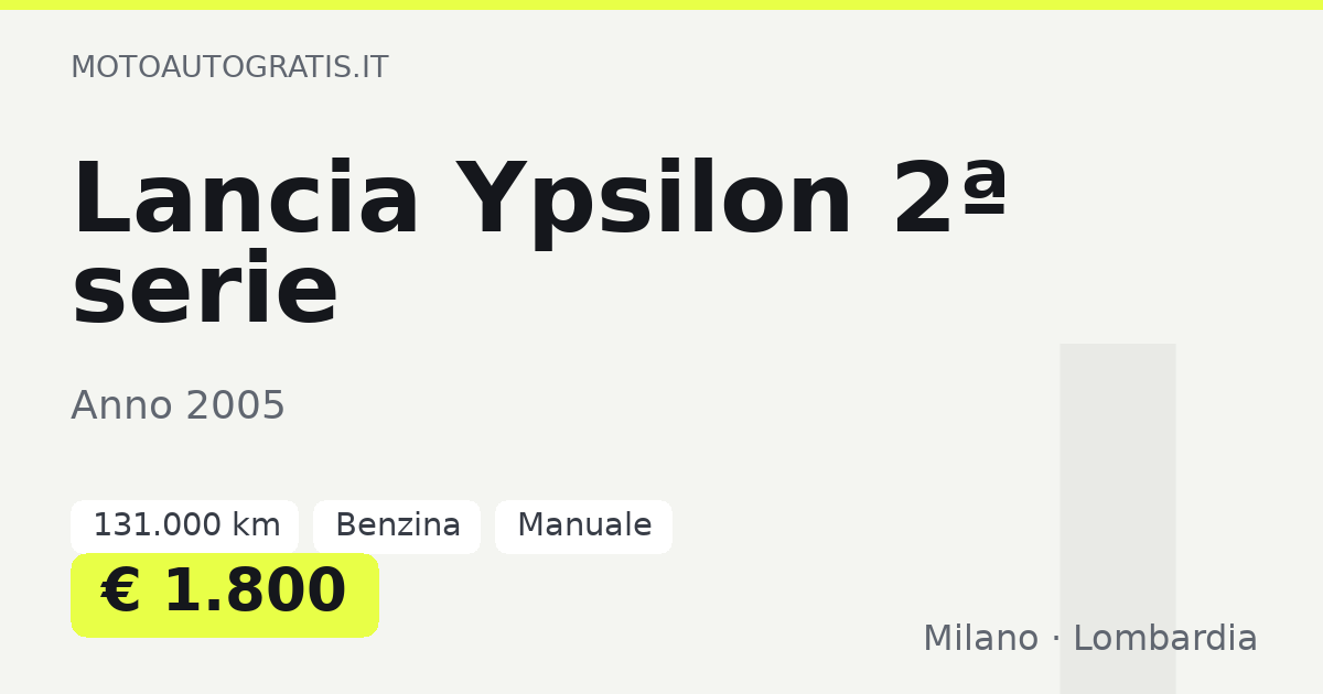Lancia Ypsilon 2ª serie