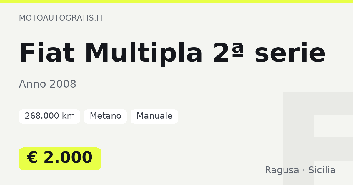 Fiat Multipla 2ª serie