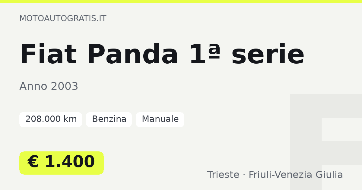 Fiat Panda 1ª serie