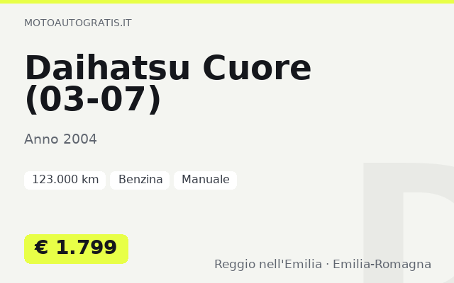 Daihatsu Cuore (03-07)