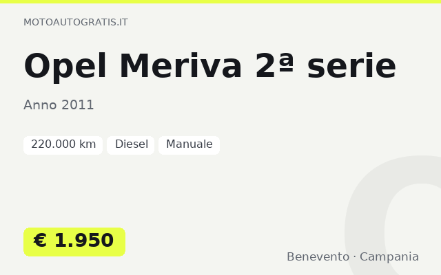 Opel Meriva 2ª serie