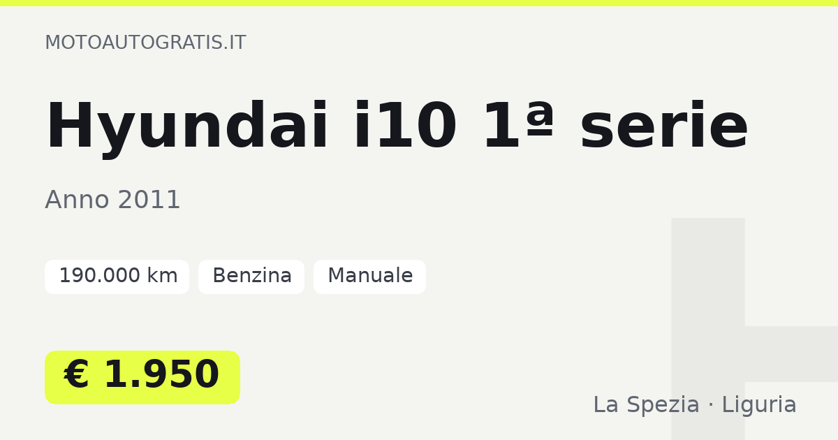 Hyundai i10 1ª serie