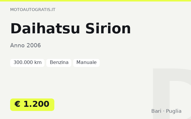 Daihatsu Sirion