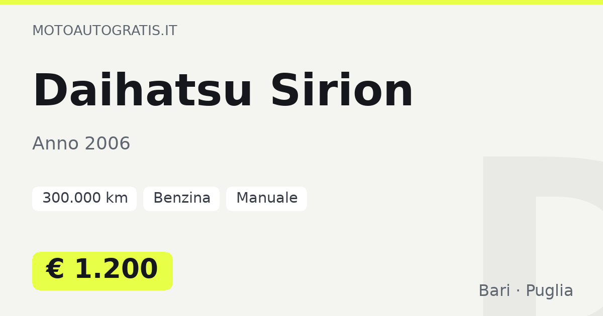 Daihatsu Sirion