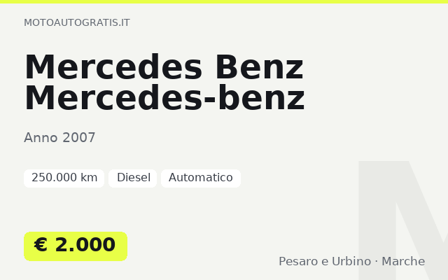 Mercedes Benz Mercedes-benz