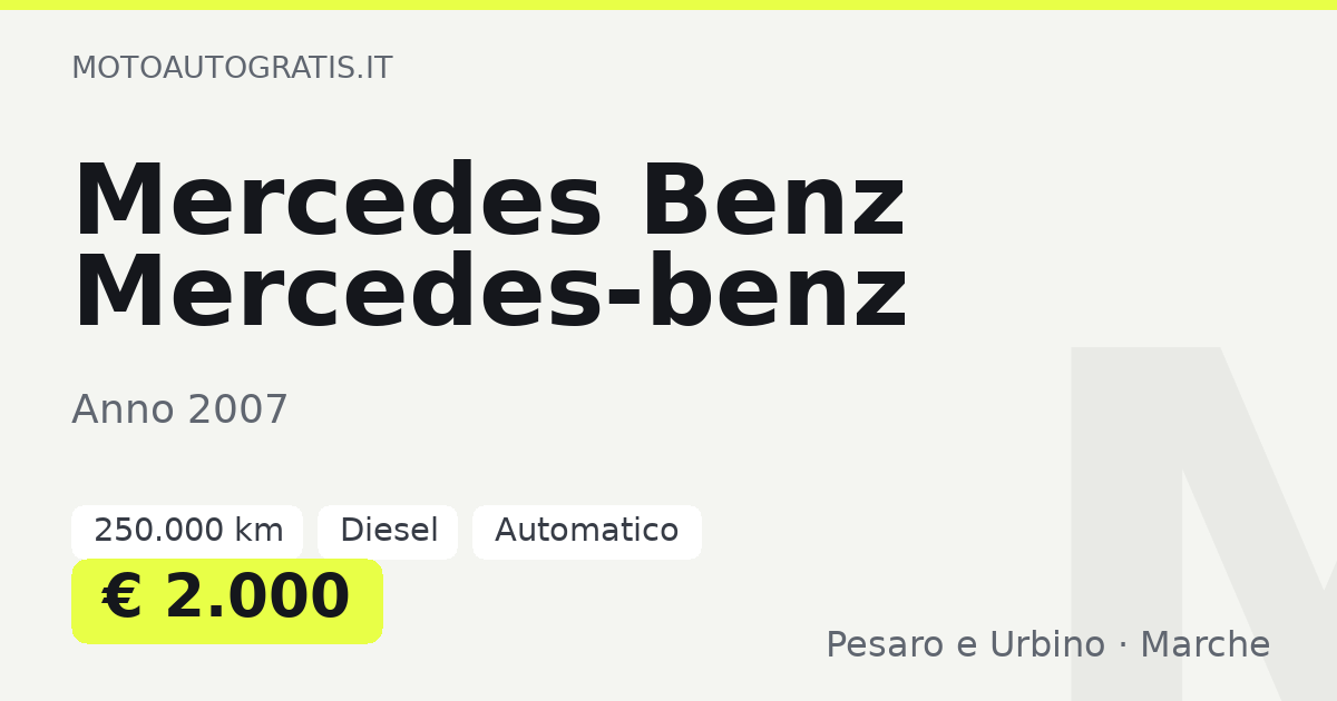 Mercedes Benz Mercedes-benz