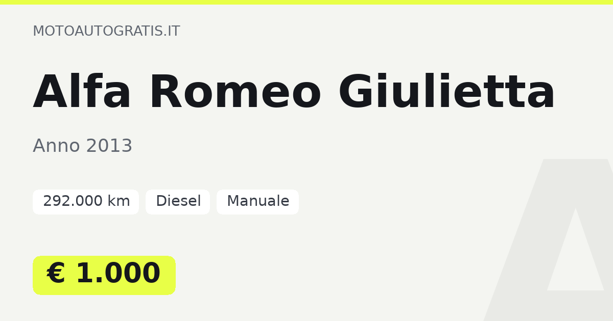 Alfa Romeo Giulietta