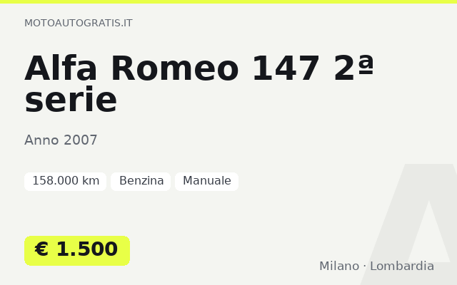 Alfa Romeo 147 2ª serie