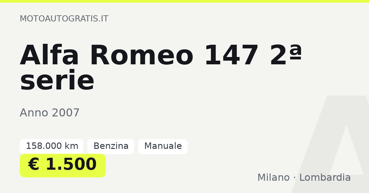 Alfa Romeo 147 2ª serie