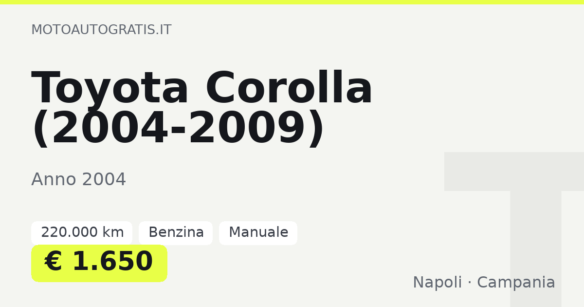 Toyota Corolla (2004-2009)