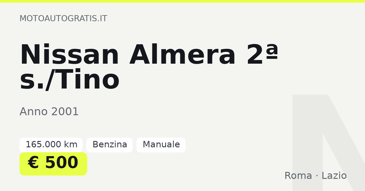 Nissan Almera 2ª s./Tino