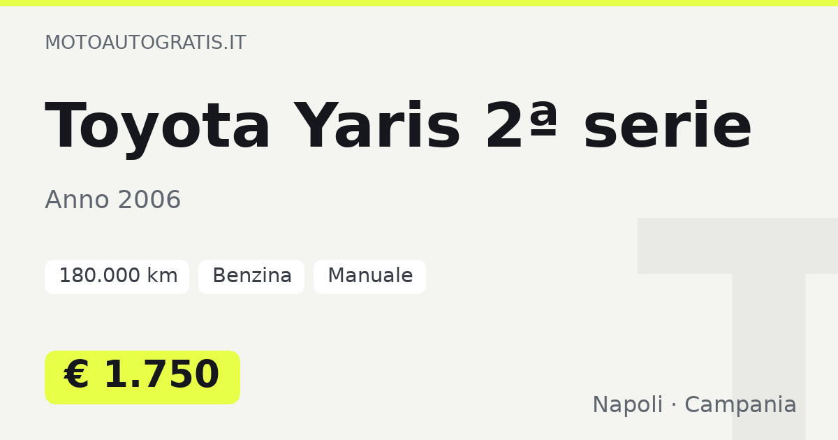 Toyota Yaris 2ª serie
